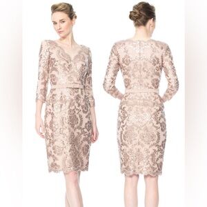 NWT Tadashi Shoji ALT1736M Lace Sequin Dress – Size 4